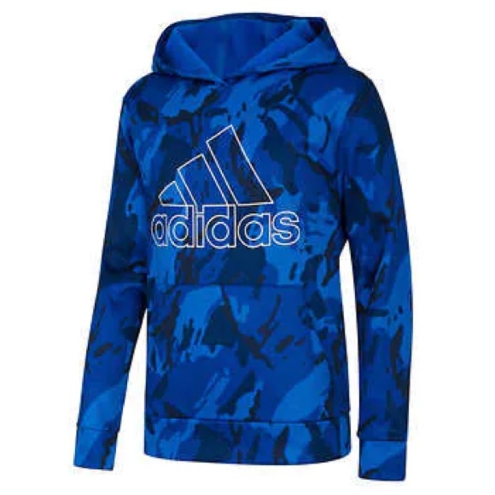 Adidas Youth Tech Fleece Hoodie Blue M(10/12)